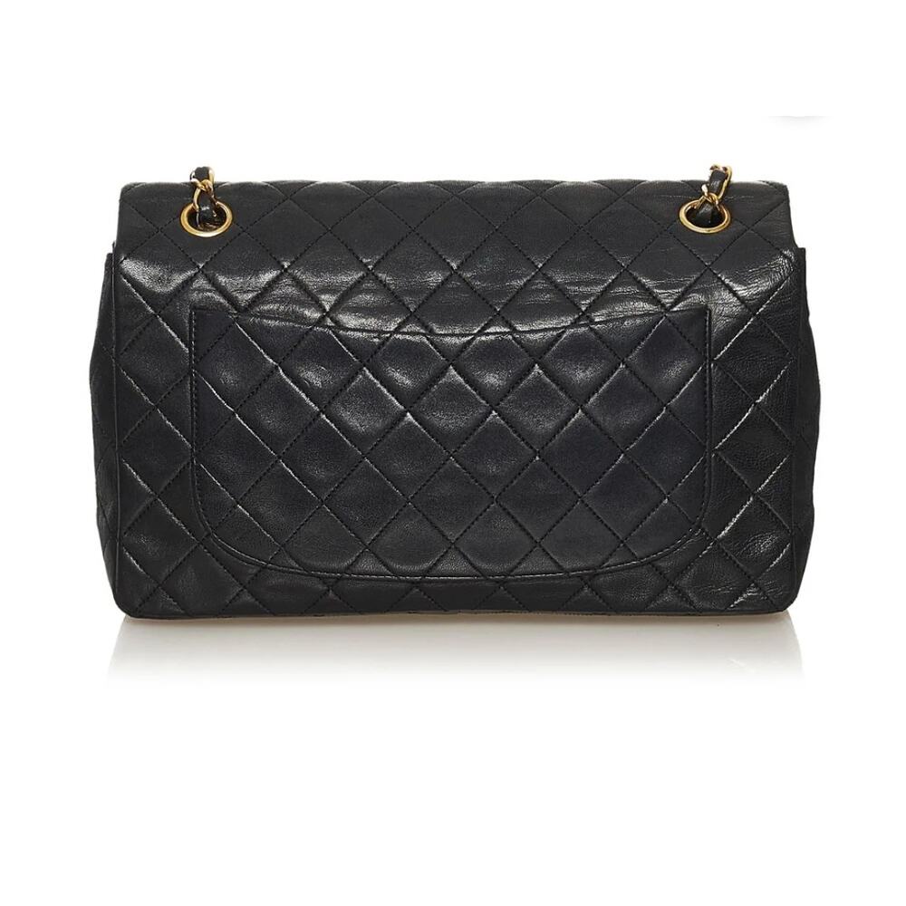 CHANEL CC Timless MATELASSE 34 Single Flap Double Chain Shoulder Bag Lambskin - Picture 3 of 16